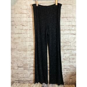 Vintage Ronni Nicole Dress Pants Womens Large Black Acetate All Over Sparkle